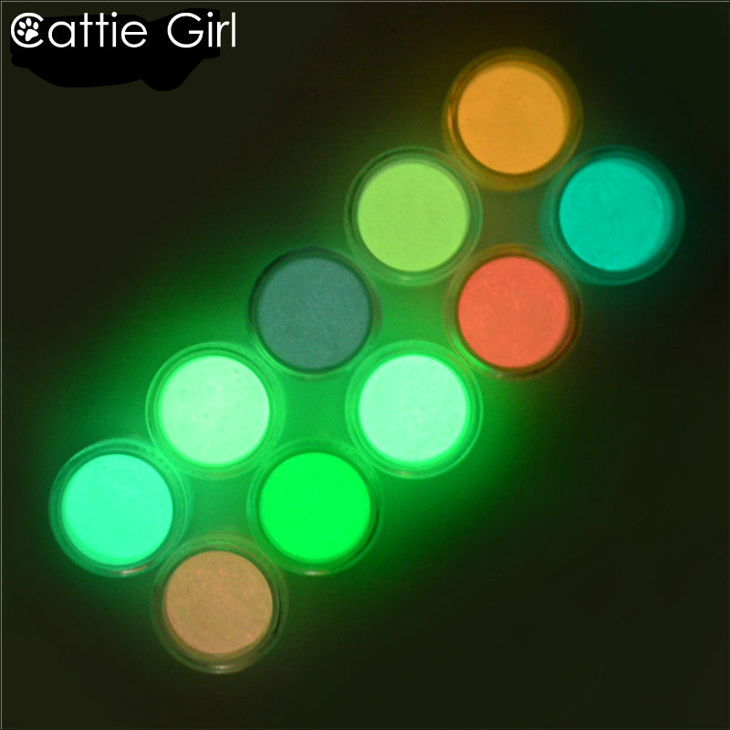 10 COLORS NAIL POLISH GLOW POWDER (not for sale)